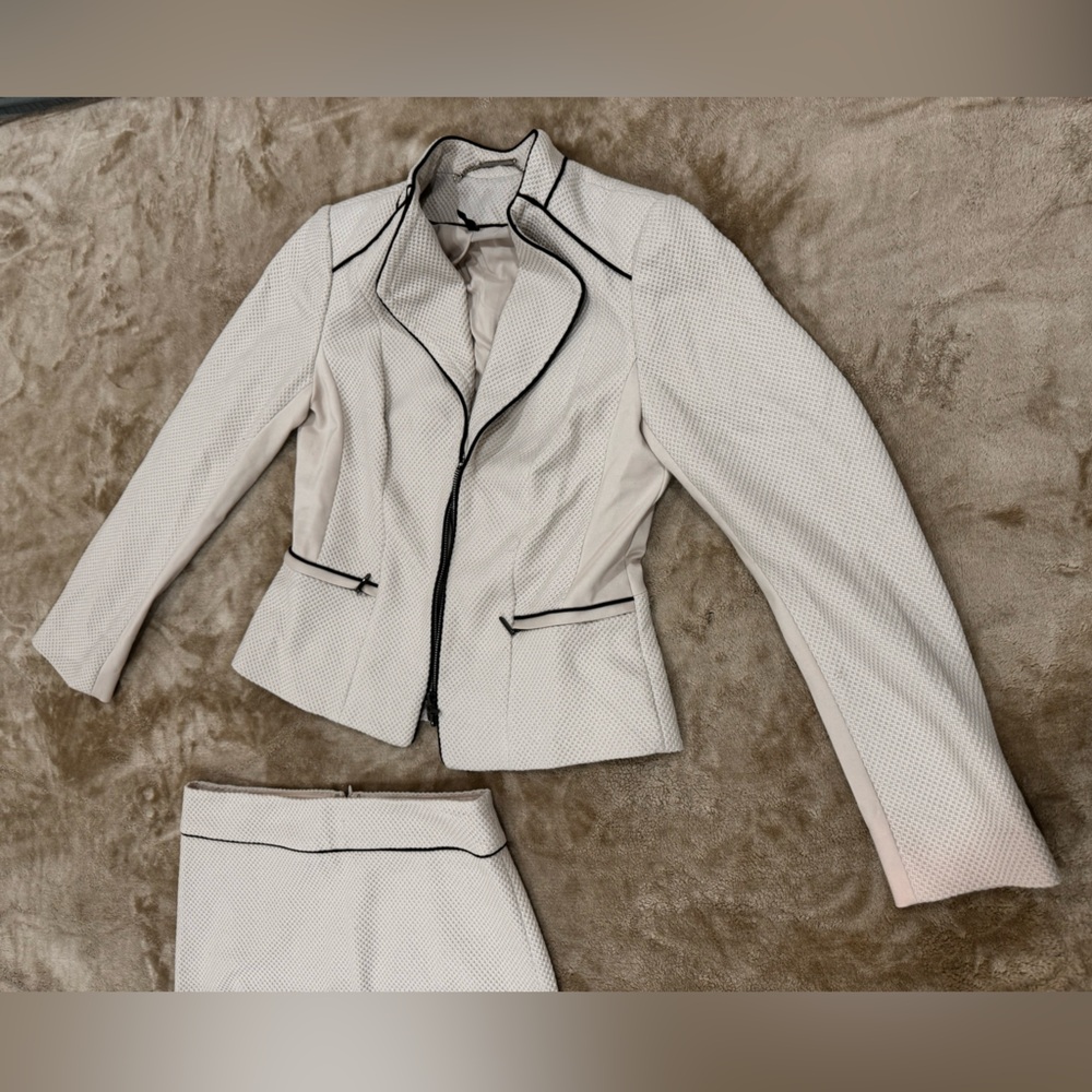 Cream colored WHBM suit set (blazer and skirt)